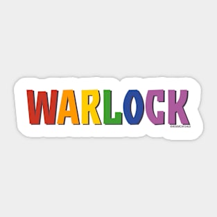 Warlock Pride Shirt (Rainbow) Sticker